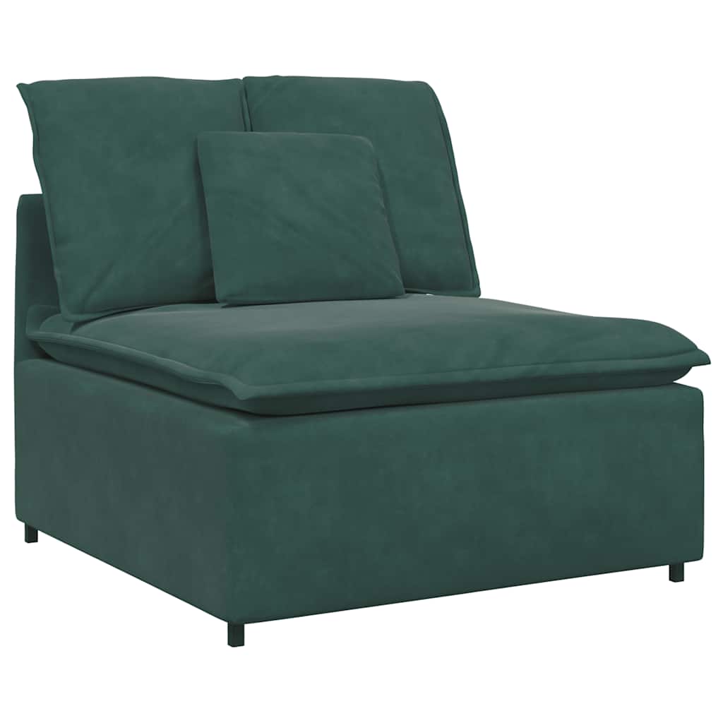 Modulaire bank met kussens fluweel donkergroen is nu te koop bij PeponiXL, paradijselijk wonen!