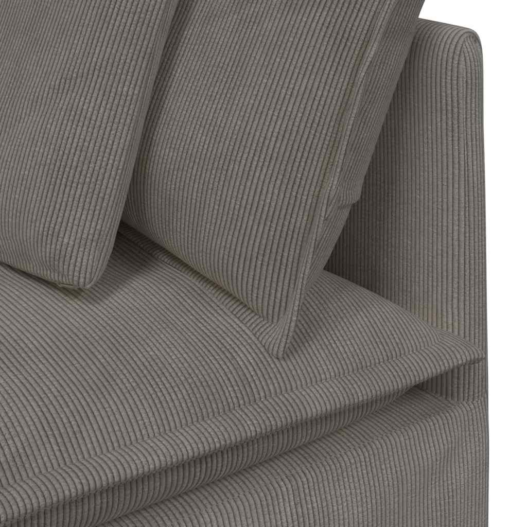 Modulaire bank met kussens corduroy stof lichtgrijs is nu te koop bij PeponiXL, paradijselijk wonen!