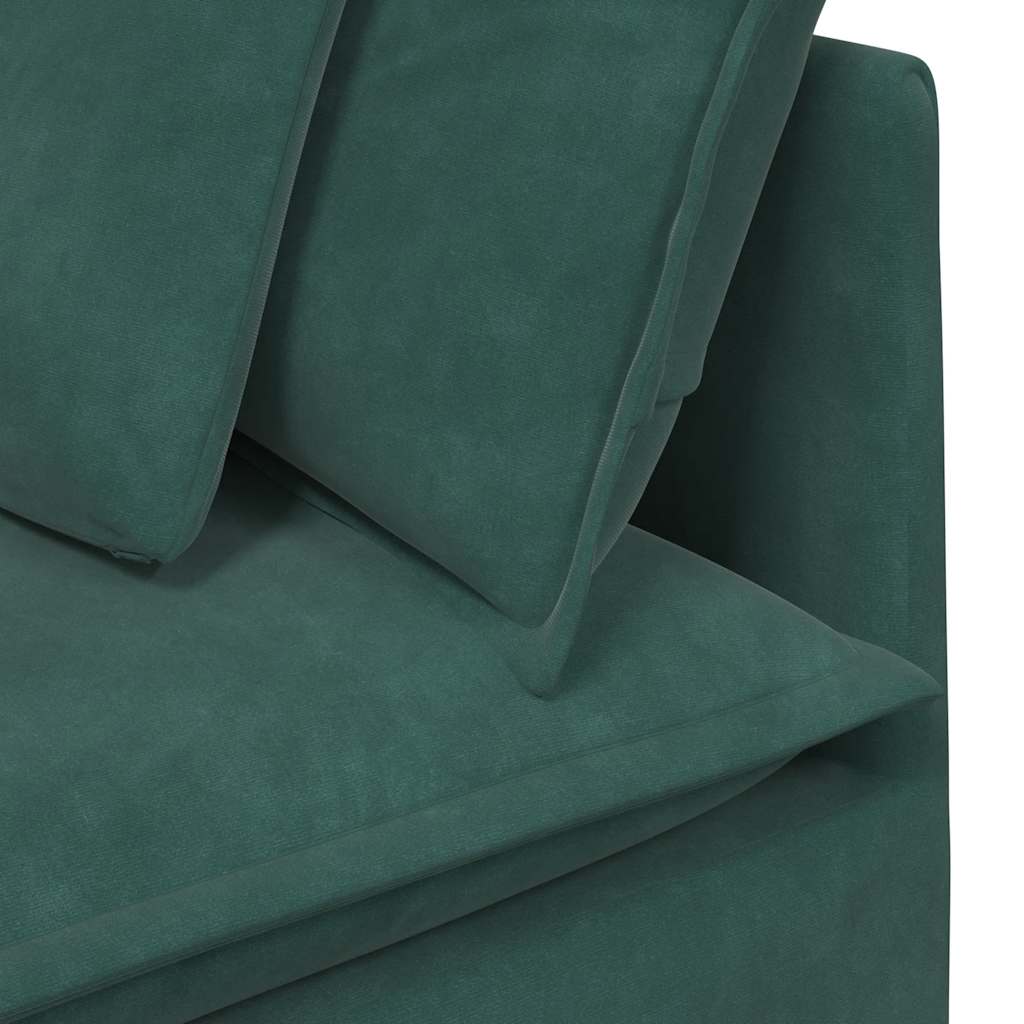 Modulaire bank met kussens fluweel donkergroen is nu te koop bij PeponiXL, paradijselijk wonen!