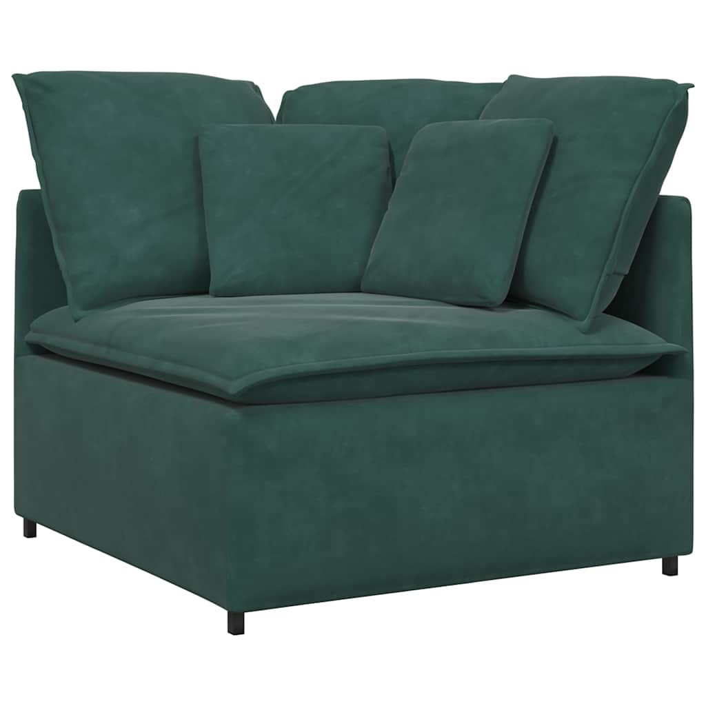 Modulaire bank met kussens fluweel donkergroen is nu te koop bij PeponiXL, paradijselijk wonen!