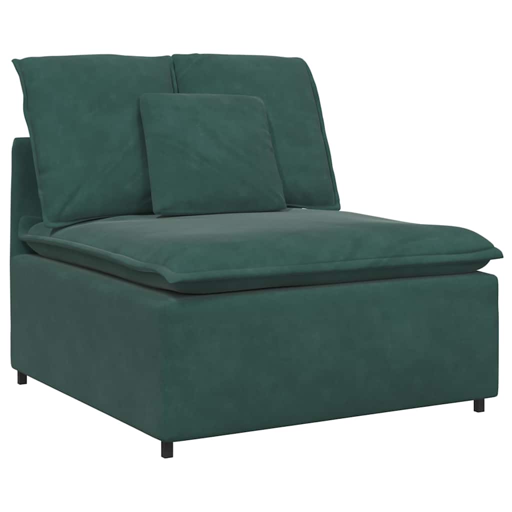 Modulaire bank met kussens fluweel donkergroen is nu te koop bij PeponiXL, paradijselijk wonen!