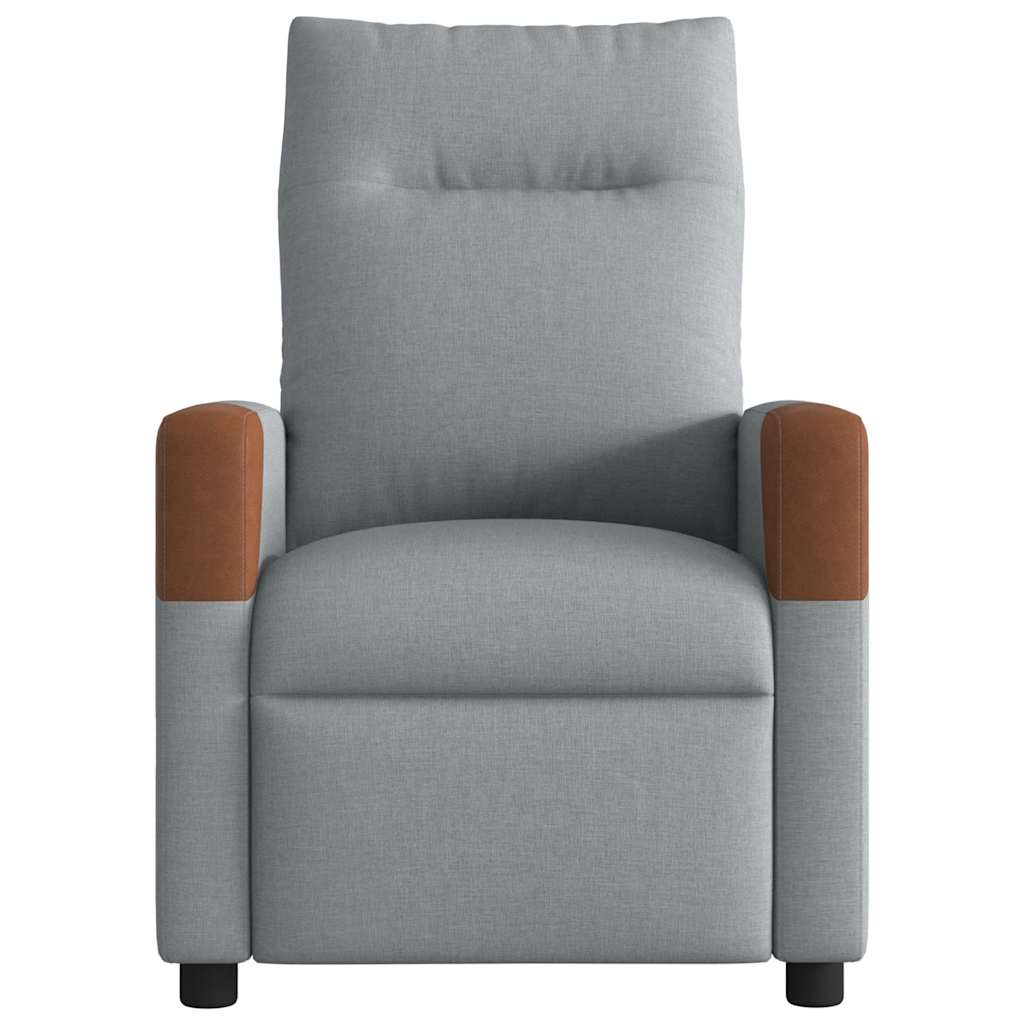 Fauteuil elektrisch verstelbaar stof lichtgrijs is nu te koop bij PeponiXL, paradijselijk wonen!