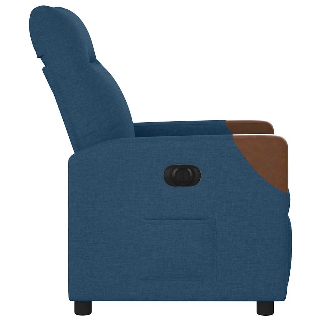 Fauteuil elektrisch verstelbaar stof blauw is nu te koop bij PeponiXL, paradijselijk wonen!