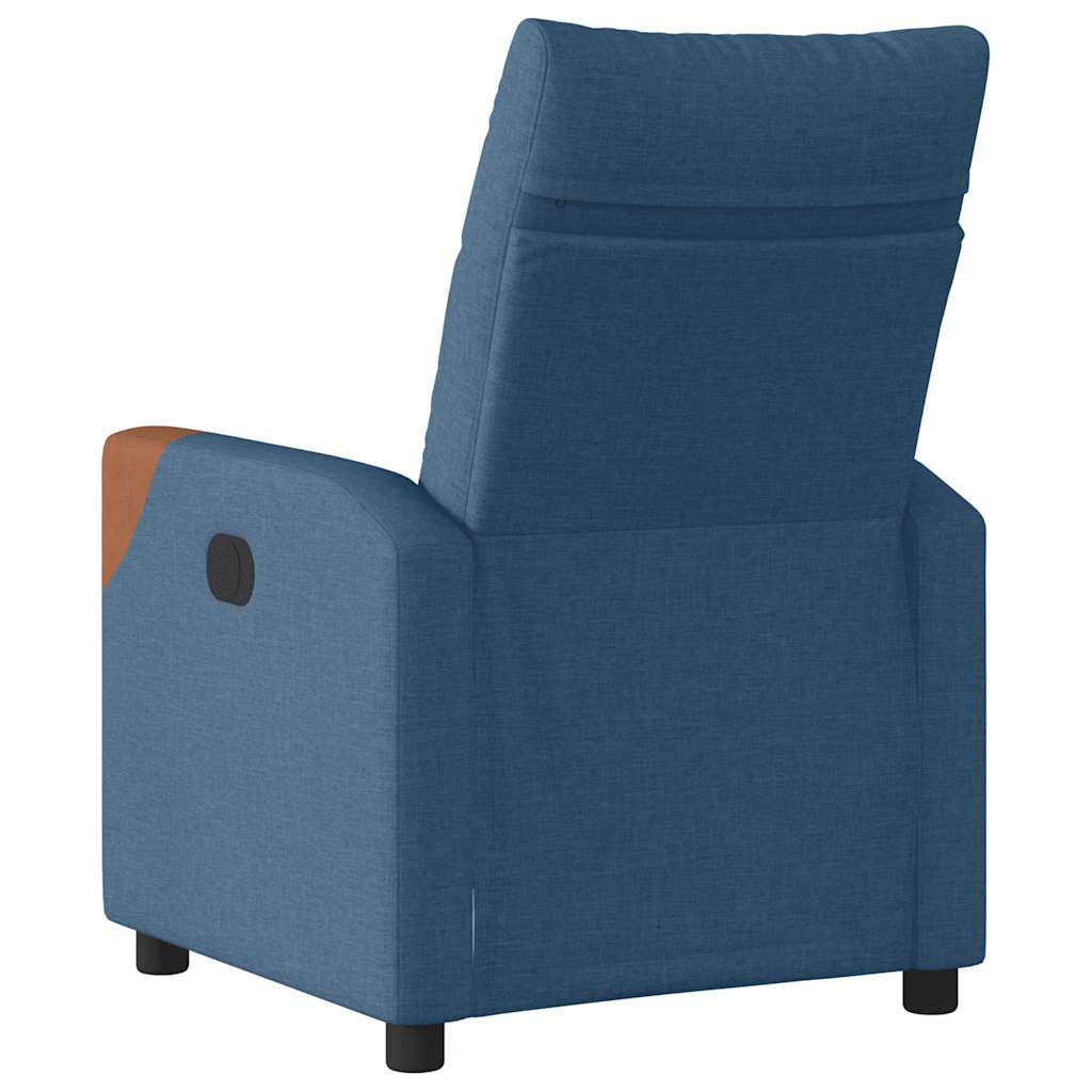 Fauteuil elektrisch verstelbaar stof blauw is nu te koop bij PeponiXL, paradijselijk wonen!