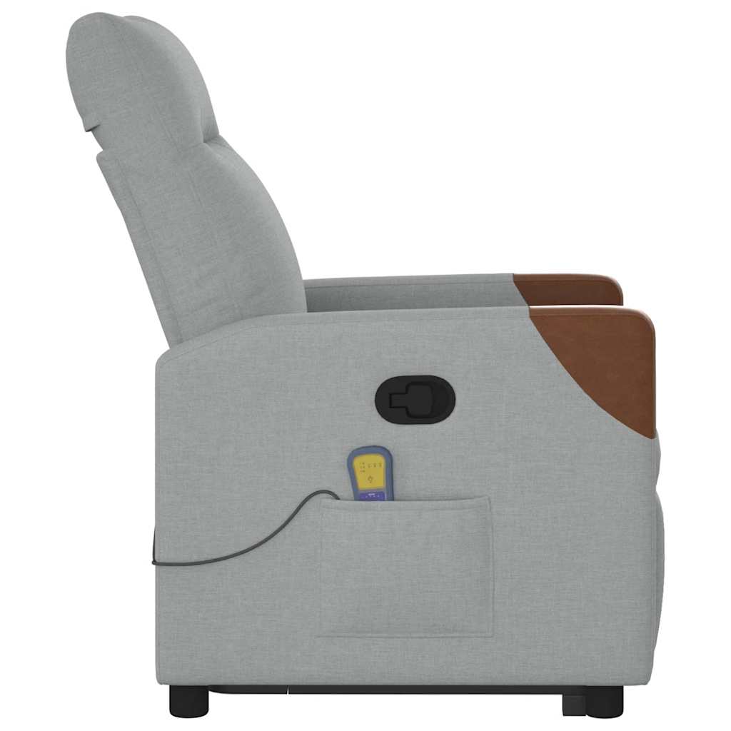 Sta-op-massagestoel verstelbaar stof lichtgrijs is nu te koop bij PeponiXL, paradijselijk wonen!