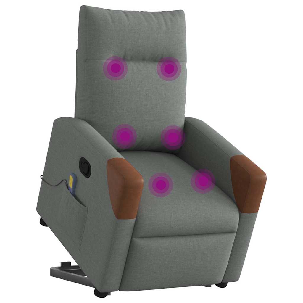 Sta-op-massagestoel verstelbaar stof donkergrijs is nu te koop bij PeponiXL, paradijselijk wonen!