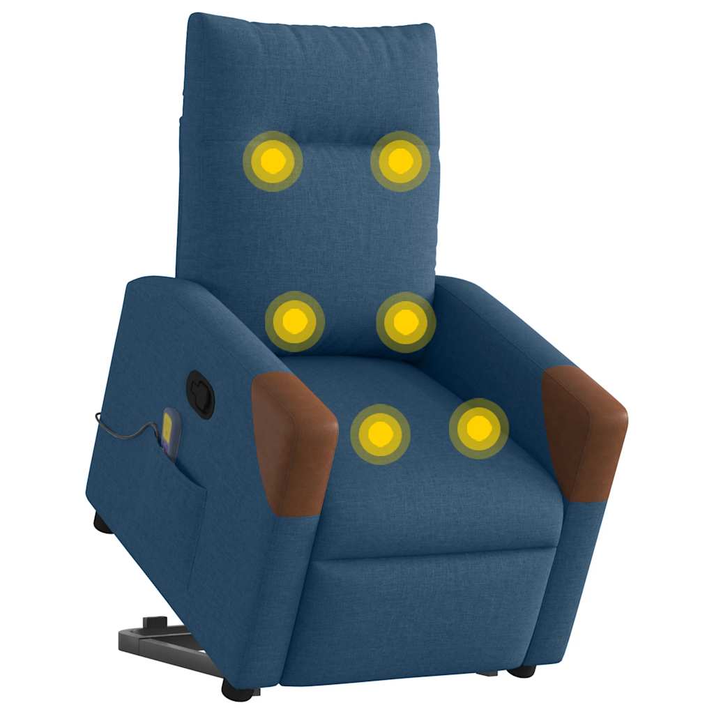 Sta-op-massagestoel verstelbaar stof blauw is nu te koop bij PeponiXL, paradijselijk wonen!