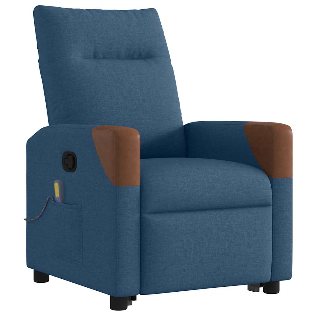 Sta-op-massagestoel verstelbaar stof blauw is nu te koop bij PeponiXL, paradijselijk wonen!