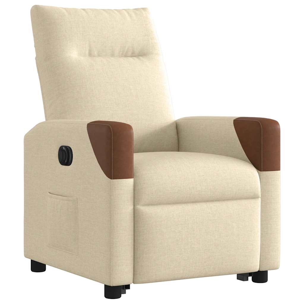 Sta-op-stoel elektrisch verstelbaar stof crèmekleurig is nu te koop bij PeponiXL, paradijselijk wonen!