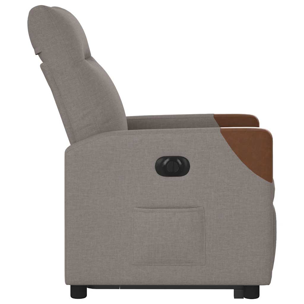 Sta-op-stoel elektrisch verstelbaar stof taupe is nu te koop bij PeponiXL, paradijselijk wonen!
