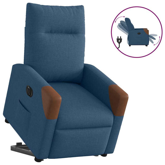 Sta-op-stoel elektrisch verstelbaar stof blauw is nu te koop bij PeponiXL, paradijselijk wonen!