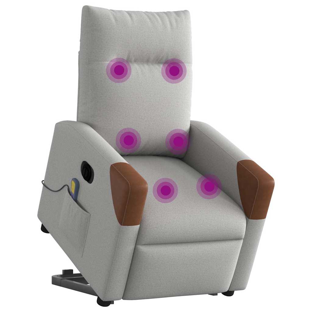 Sta-op-massagestoel elektrisch verstelbaar stof wolk grijs is nu te koop bij PeponiXL, paradijselijk wonen!