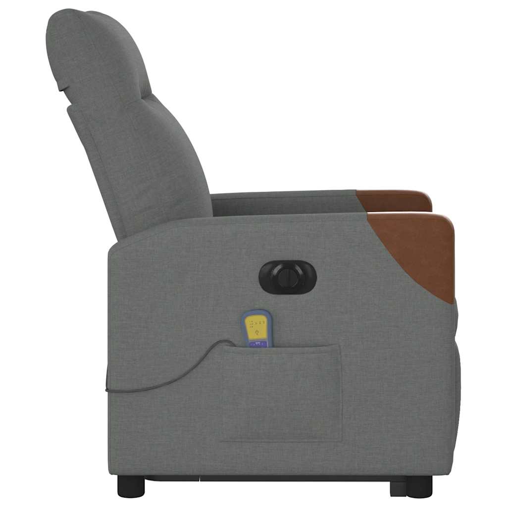 Sta-op-massagestoel elektrisch verstelbaar stof donkergrijs is nu te koop bij PeponiXL, paradijselijk wonen!