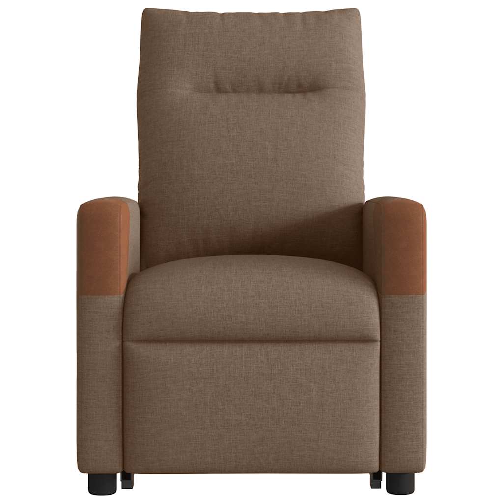 Sta-op-massagestoel elektrisch verstelbaar stof bruin is nu te koop bij PeponiXL, paradijselijk wonen!