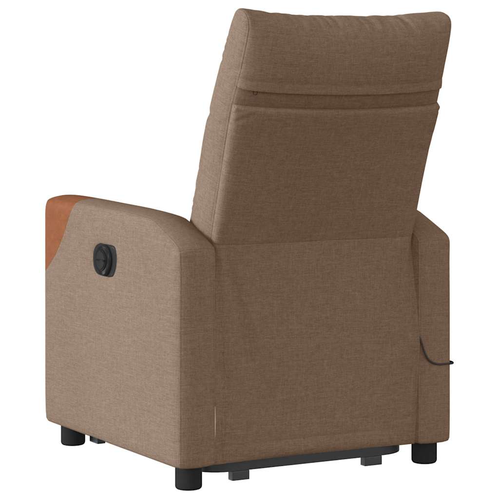 Sta-op-massagestoel elektrisch verstelbaar stof bruin is nu te koop bij PeponiXL, paradijselijk wonen!