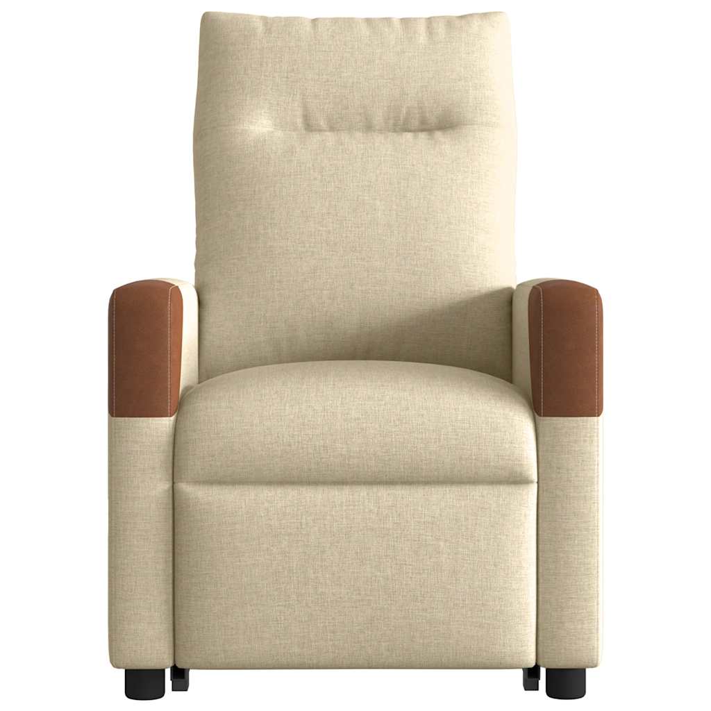Sta-op-massagestoel elektrisch verstelbaar stof crèmekleurig is nu te koop bij PeponiXL, paradijselijk wonen!