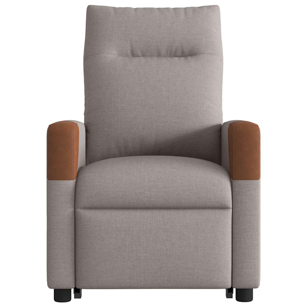 Sta-op-massagestoel elektrisch verstelbaar stof taupe is nu te koop bij PeponiXL, paradijselijk wonen!