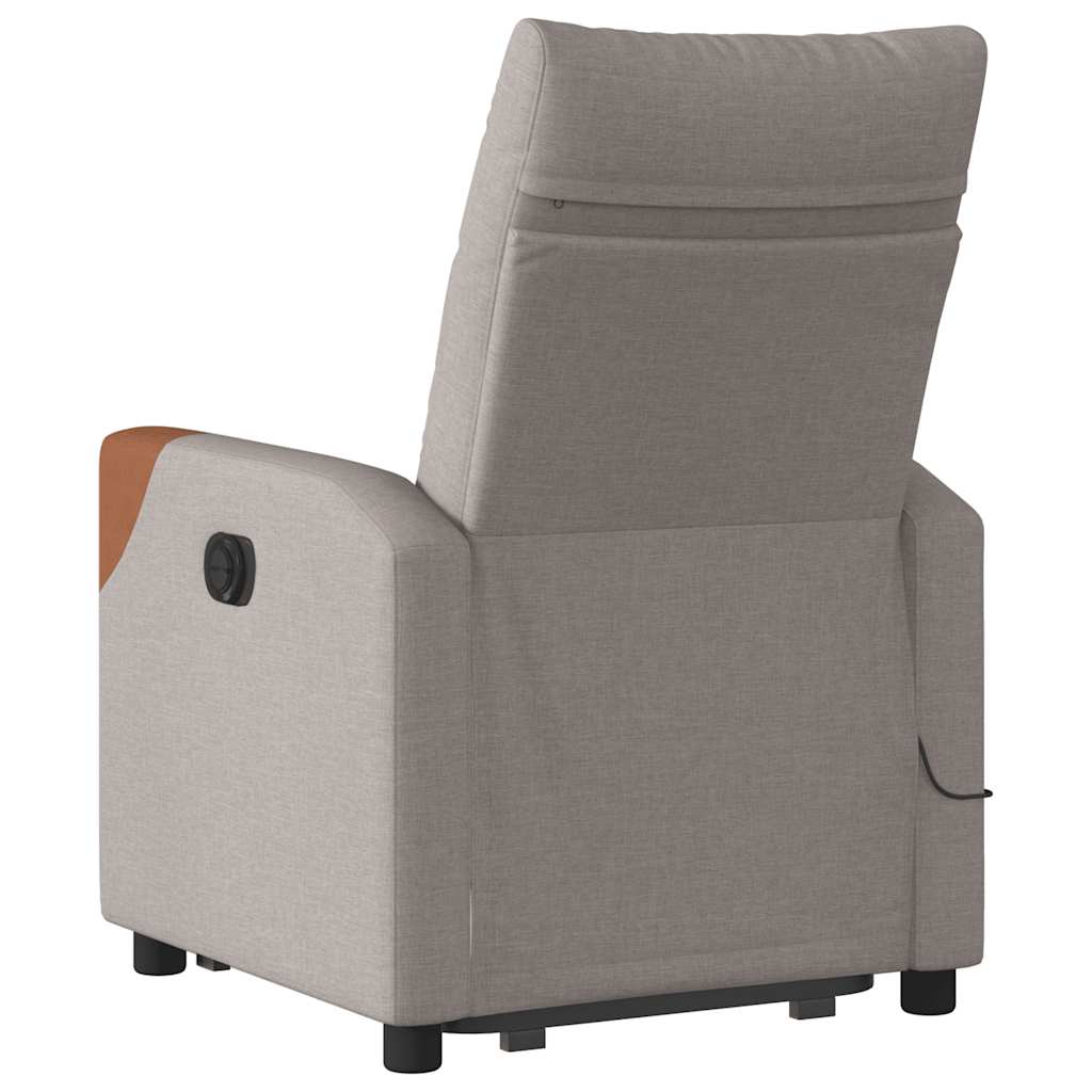 Sta-op-massagestoel elektrisch verstelbaar stof taupe is nu te koop bij PeponiXL, paradijselijk wonen!