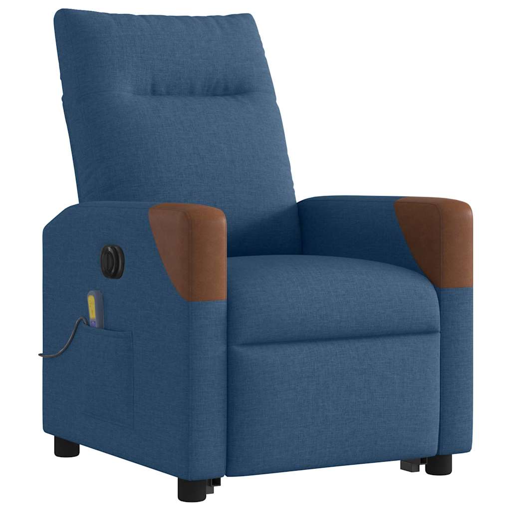 Sta-op-massagestoel elektrisch verstelbaar stof blauw is nu te koop bij PeponiXL, paradijselijk wonen!