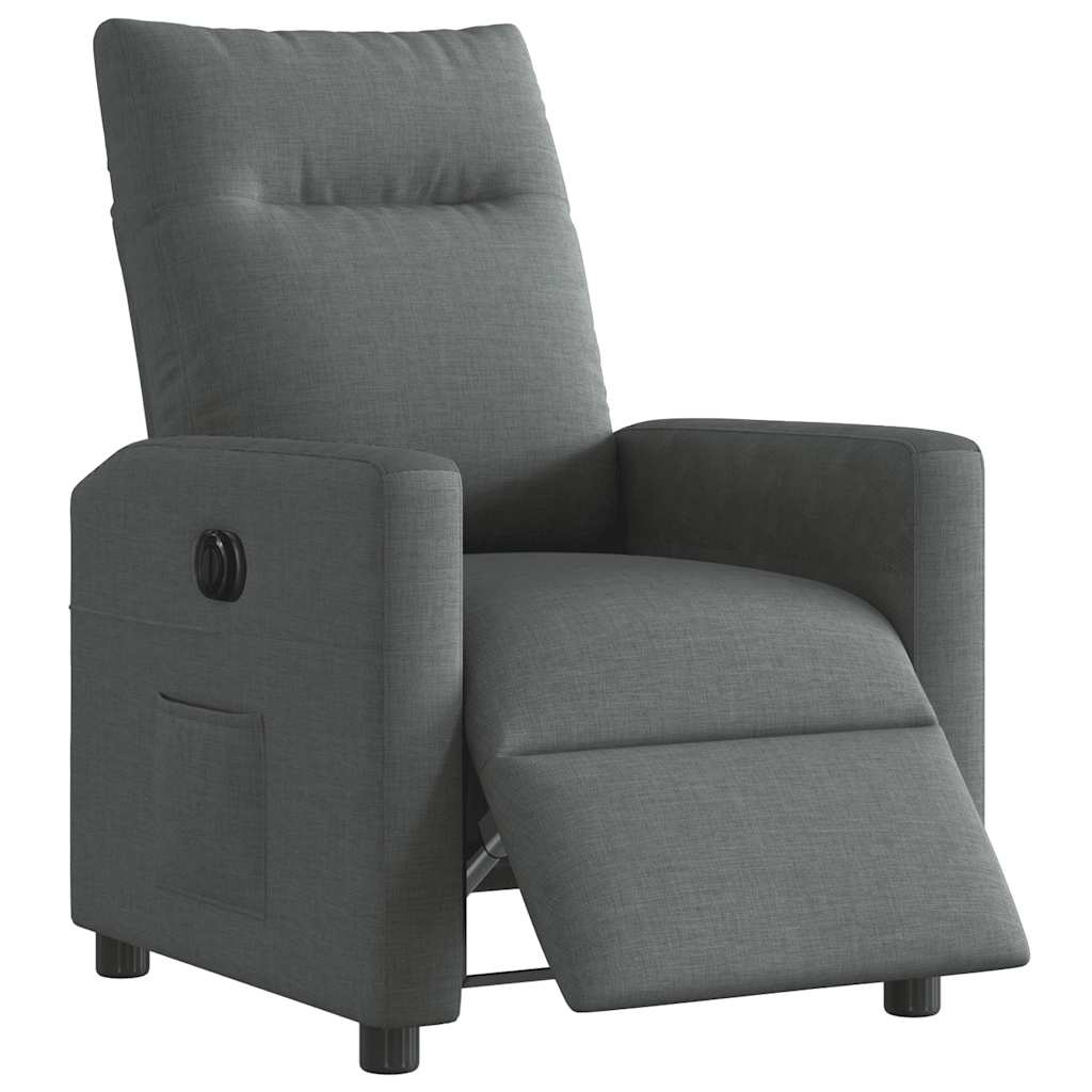 Fauteuil elektrisch verstelbaar stof donkergrijs is nu te koop bij PeponiXL, paradijselijk wonen!