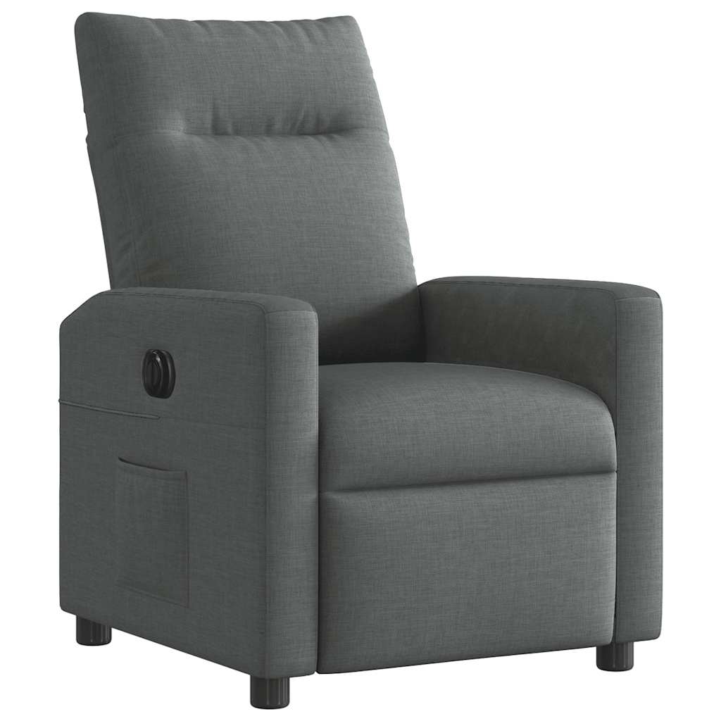 Fauteuil elektrisch verstelbaar stof donkergrijs is nu te koop bij PeponiXL, paradijselijk wonen!