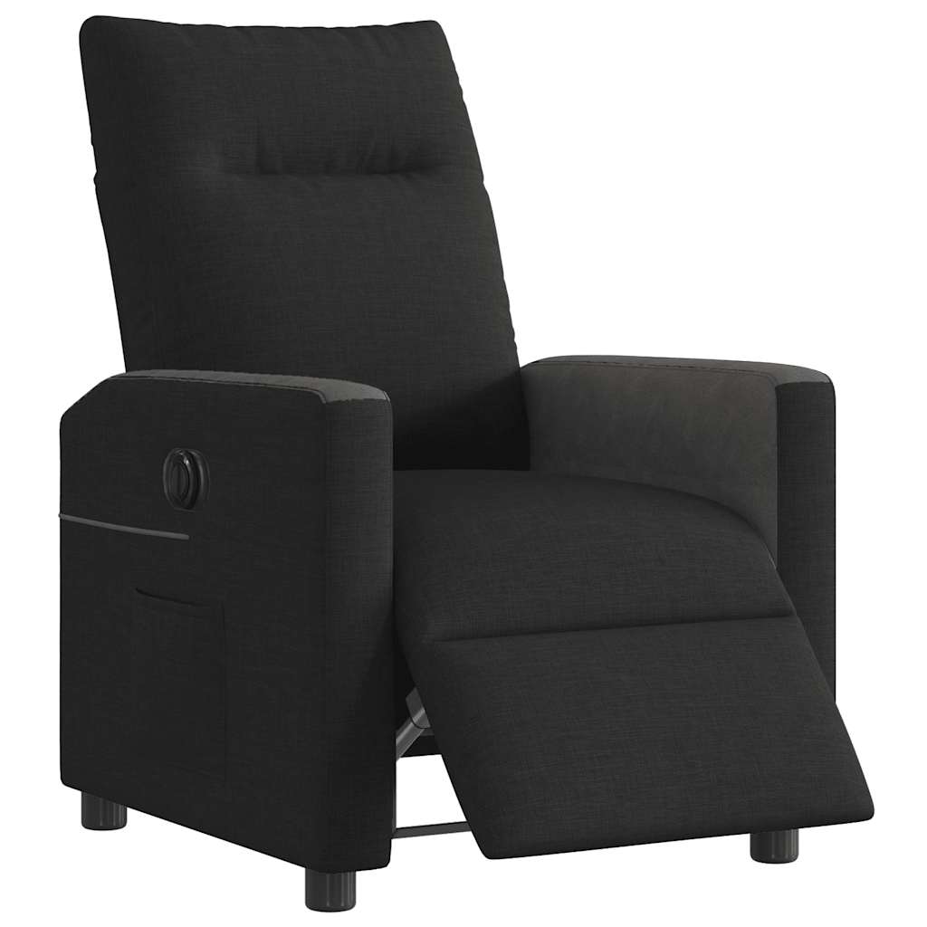 Fauteuil verstelbaar elektrisch stof zwart is nu te koop bij PeponiXL, paradijselijk wonen!