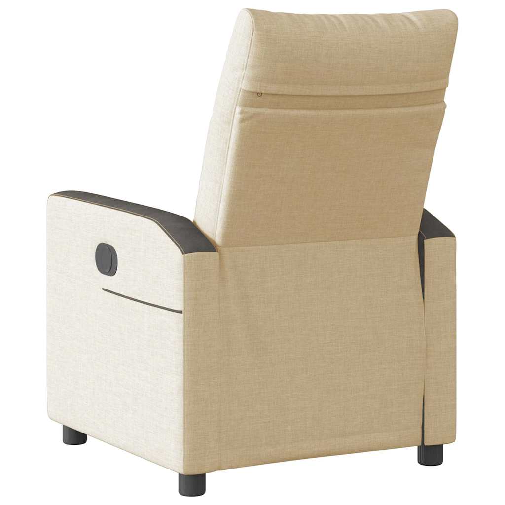 Fauteuil verstelbaar elektrisch stof crèmekleurig is nu te koop bij PeponiXL, paradijselijk wonen!