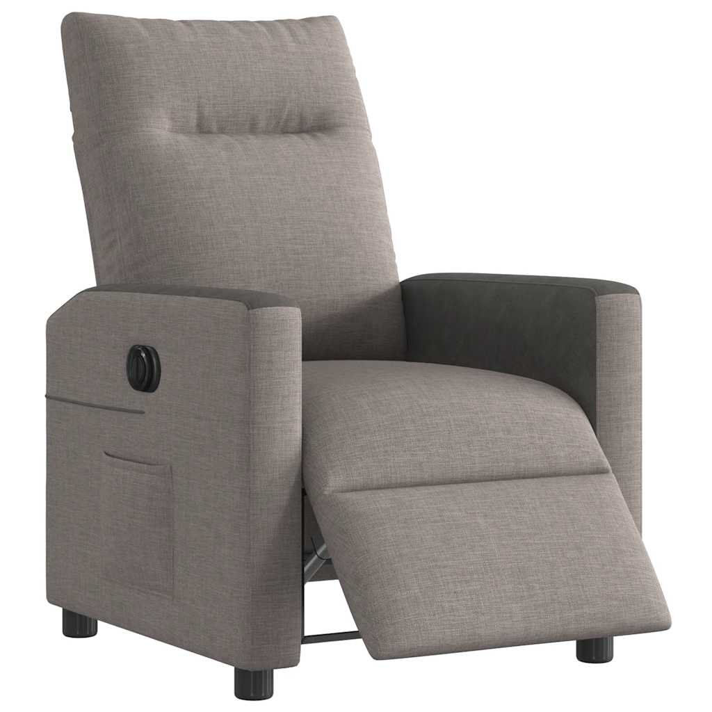 Fauteuil verstelbaar elektrisch stof taupe is nu te koop bij PeponiXL, paradijselijk wonen!