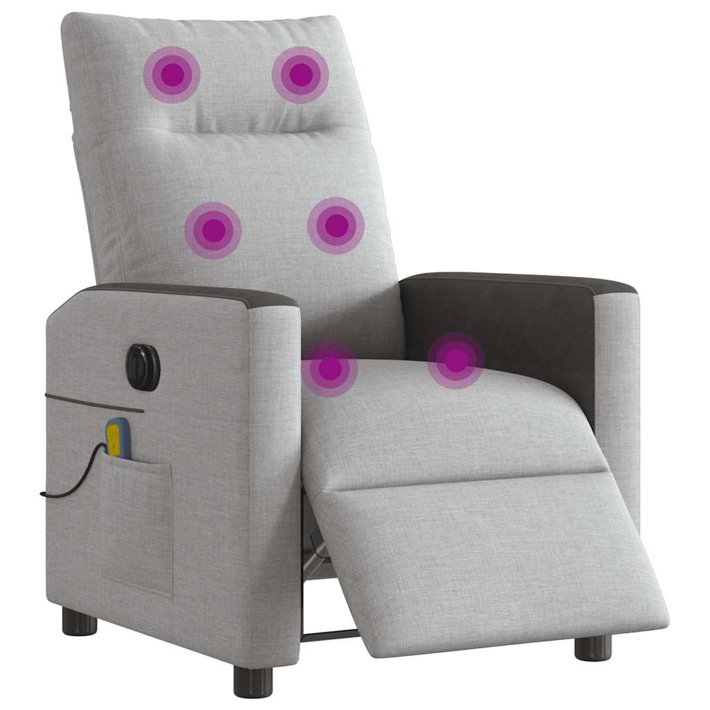 Massagestoel elektrisch verstelbaar stof wolk grijs is nu te koop bij PeponiXL, paradijselijk wonen!