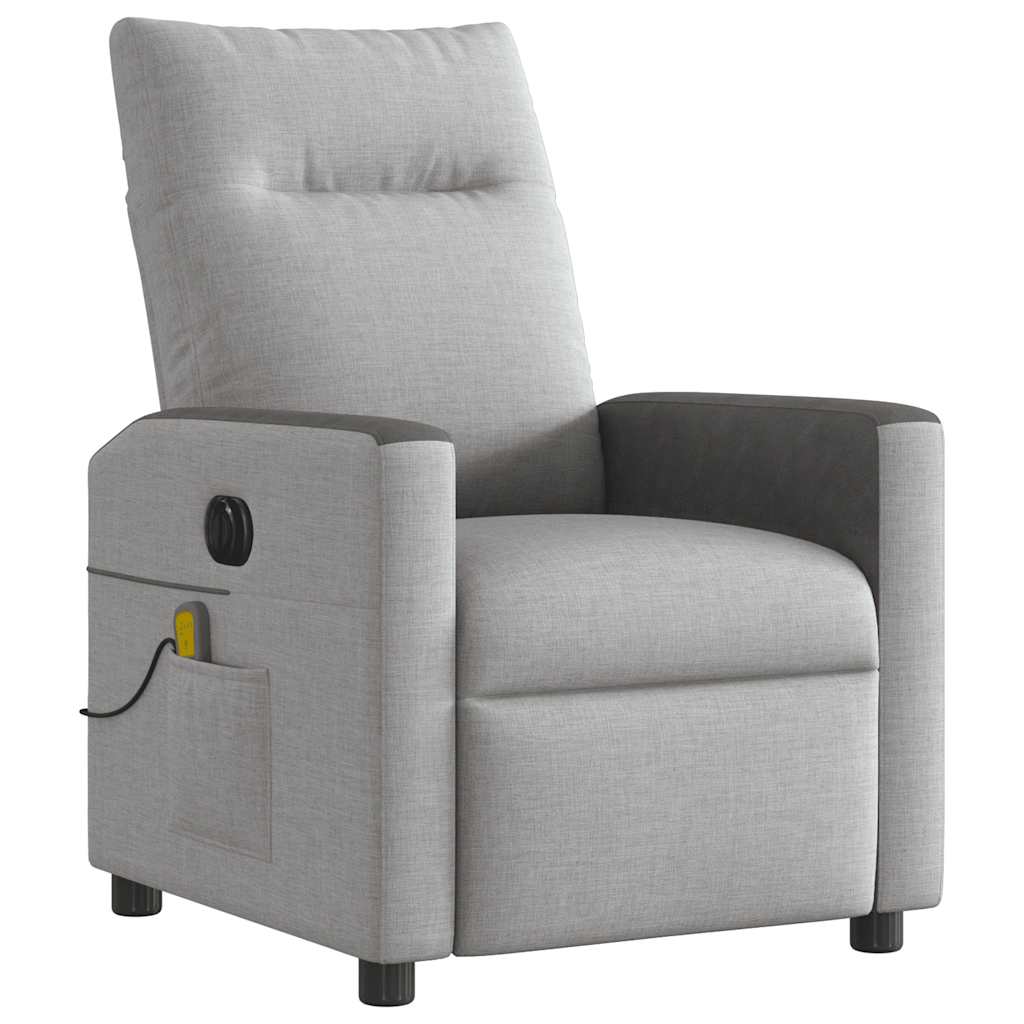 Massagestoel elektrisch verstelbaar stof wolk grijs is nu te koop bij PeponiXL, paradijselijk wonen!