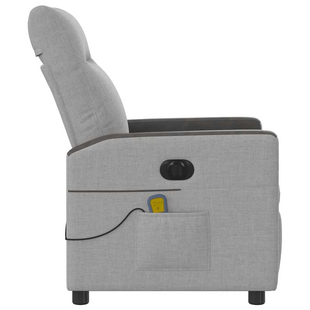 Massagestoel elektrisch verstelbaar stof wolk grijs is nu te koop bij PeponiXL, paradijselijk wonen!