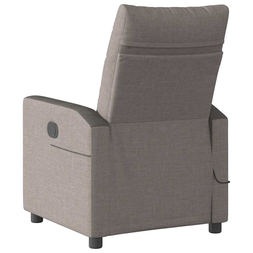 Massagestoel elektrisch verstelbaar stof taupe is nu te koop bij PeponiXL, paradijselijk wonen!