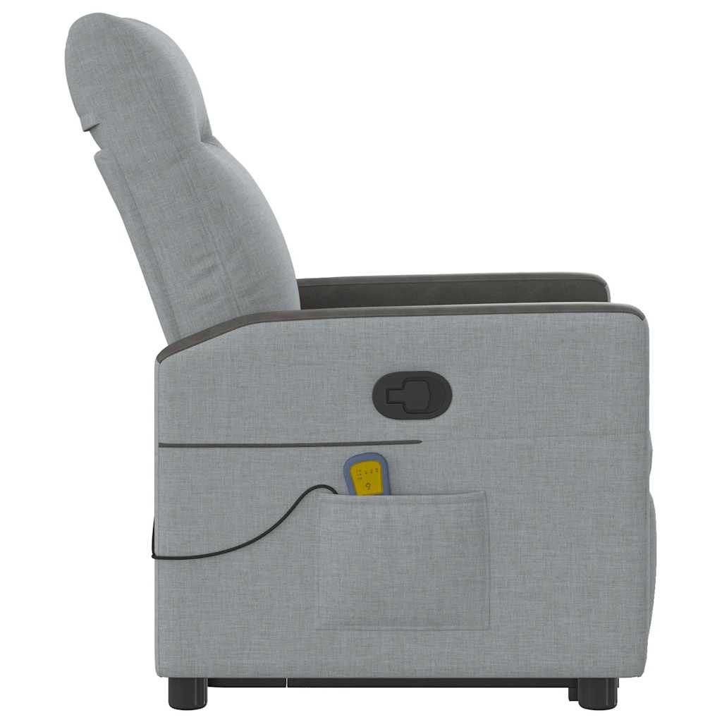 Sta-op-massagestoel verstelbaar stof lichtgrijs is nu te koop bij PeponiXL, paradijselijk wonen!