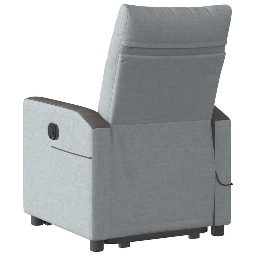 Sta-op-massagestoel verstelbaar stof lichtgrijs is nu te koop bij PeponiXL, paradijselijk wonen!