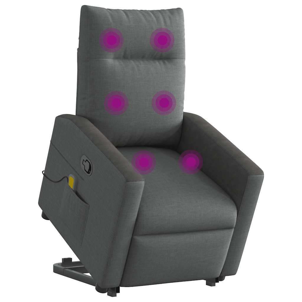 Sta-op-massagestoel verstelbaar stof donkergrijs is nu te koop bij PeponiXL, paradijselijk wonen!