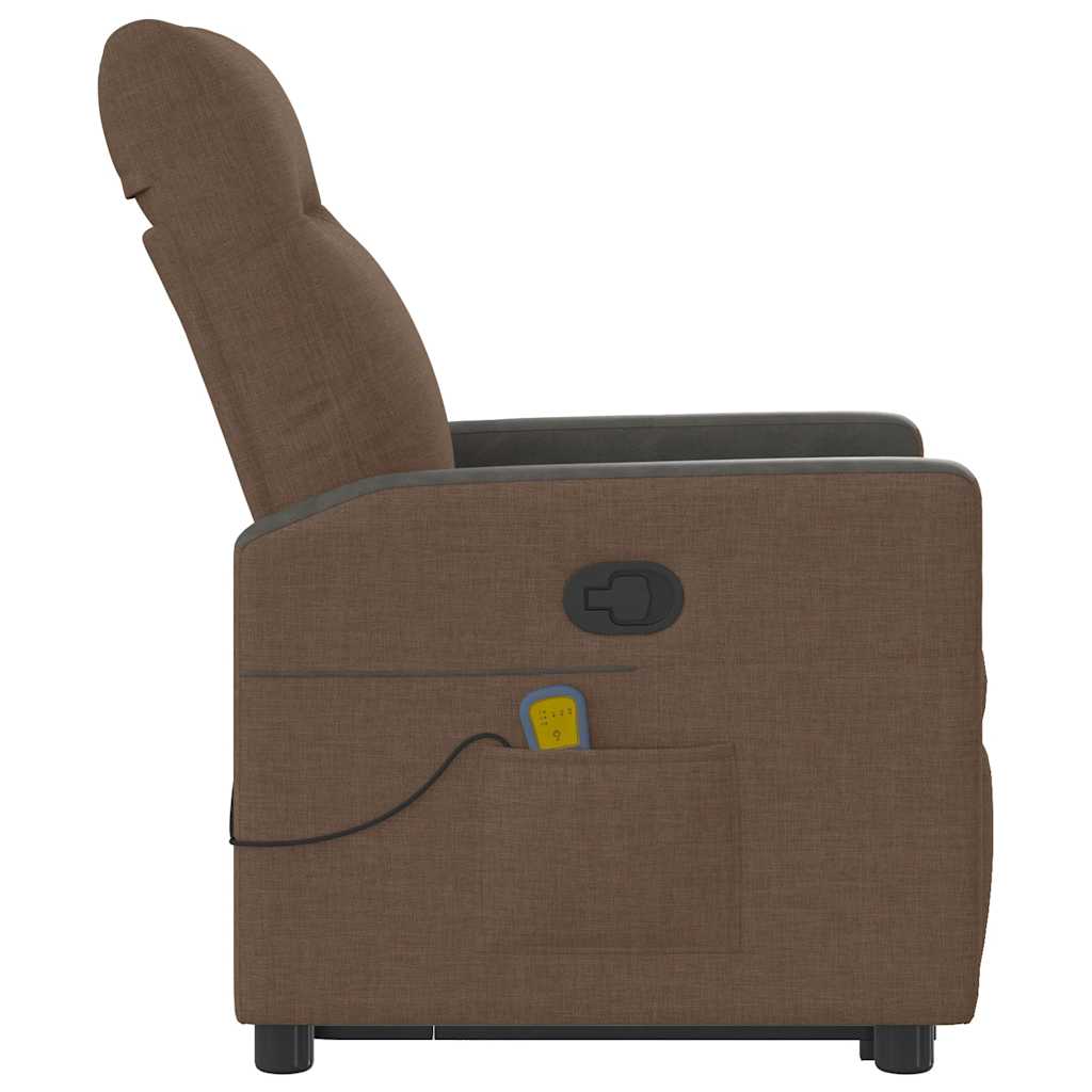 Sta-op-massagestoel verstelbaar stof bruin is nu te koop bij PeponiXL, paradijselijk wonen!