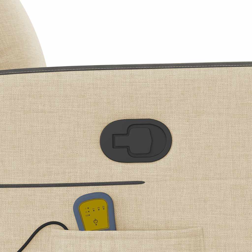 Sta-op-massagestoel verstelbaar stof crèmekleurig is nu te koop bij PeponiXL, paradijselijk wonen!