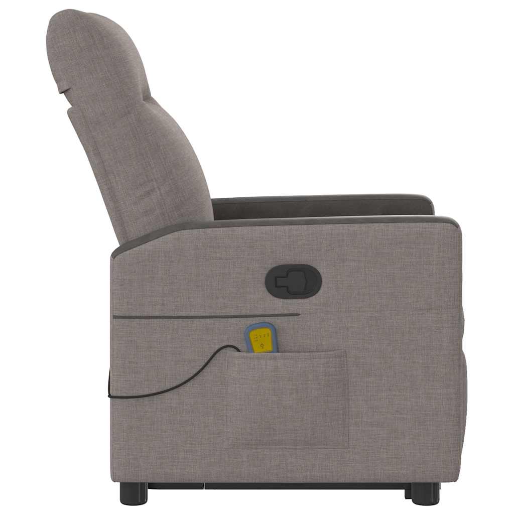 Sta-op-massagestoel verstelbaar stof taupe is nu te koop bij PeponiXL, paradijselijk wonen!