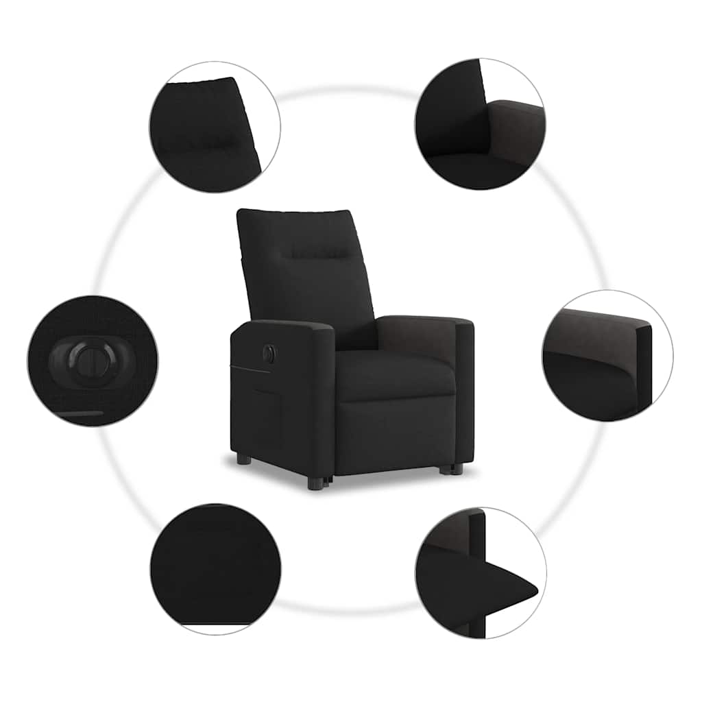 Sta-op-stoel elektrisch verstelbaar stof zwart is nu te koop bij PeponiXL, paradijselijk wonen!