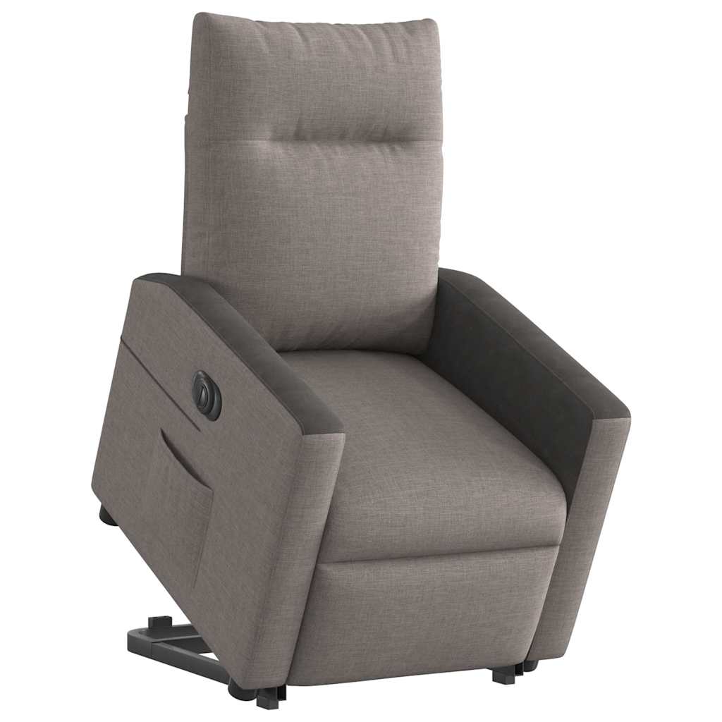 Sta-op-stoel elektrisch verstelbaar stof taupe is nu te koop bij PeponiXL, paradijselijk wonen!