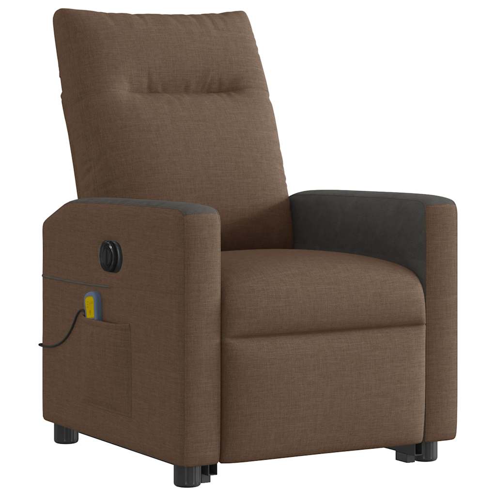 Sta-op-massagestoel elektrisch verstelbaar stof bruin is nu te koop bij PeponiXL, paradijselijk wonen!