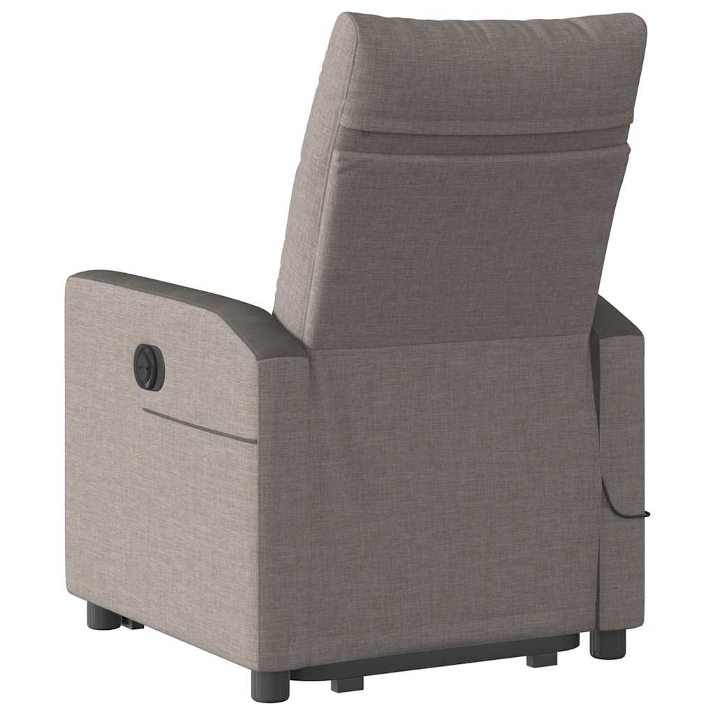 Sta-op-massagestoel elektrisch verstelbaar stof taupe is nu te koop bij PeponiXL, paradijselijk wonen!