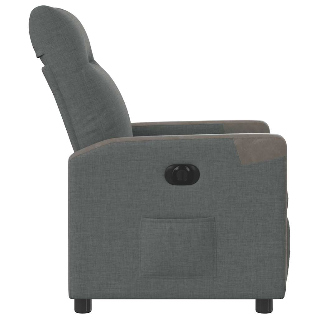 Fauteuil elektrisch verstelbaar stof donkergrijs is nu te koop bij PeponiXL, paradijselijk wonen!