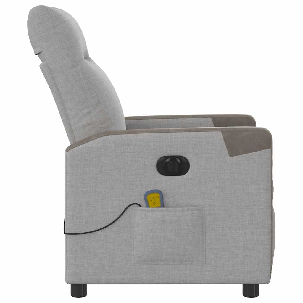 Massagestoel elektrisch verstelbaar stof wolk grijs is nu te koop bij PeponiXL, paradijselijk wonen!