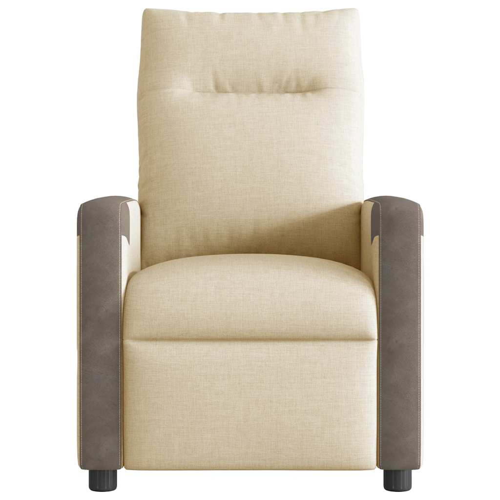 Massagestoel elektrisch verstelbaar stof crèmekleurig is nu te koop bij PeponiXL, paradijselijk wonen!