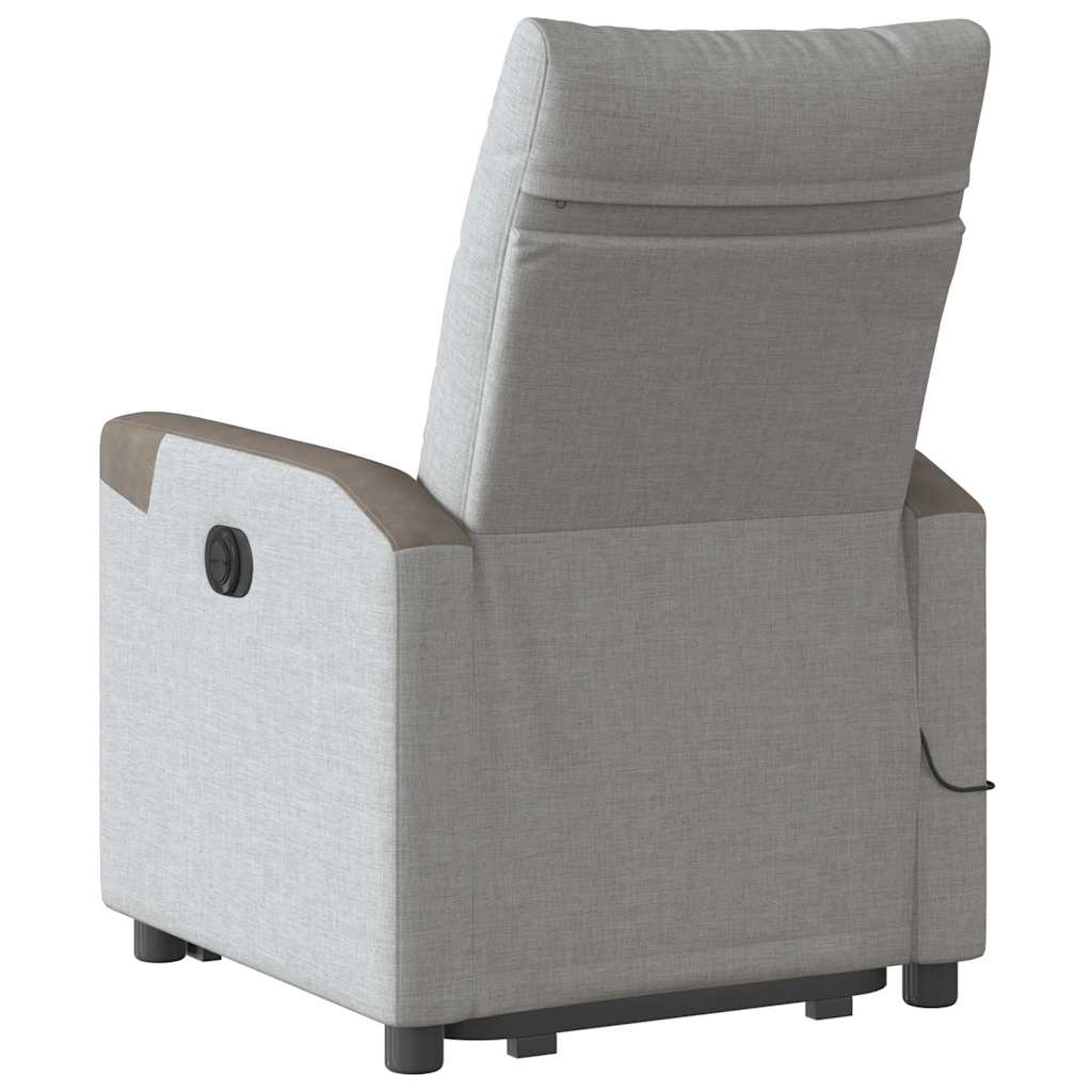 Sta-op-massagestoel elektrisch verstelbaar stof wolk grijs is nu te koop bij PeponiXL, paradijselijk wonen!