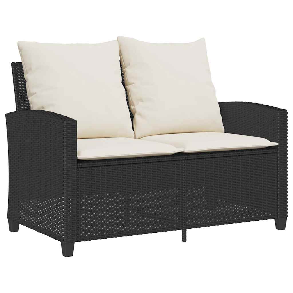 6-delige Loungeset met kussens poly rattan zwart is nu te koop bij PeponiXL, paradijselijk wonen!