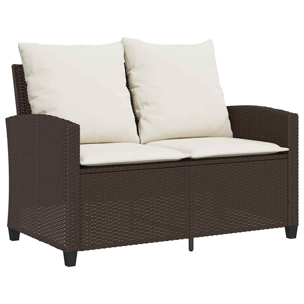 6-delige Loungeset met kussens poly rattan bruin is nu te koop bij PeponiXL, paradijselijk wonen!