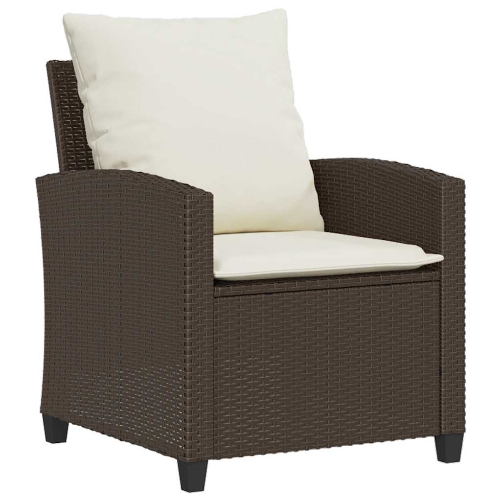 6-delige Loungeset met kussens poly rattan bruin is nu te koop bij PeponiXL, paradijselijk wonen!