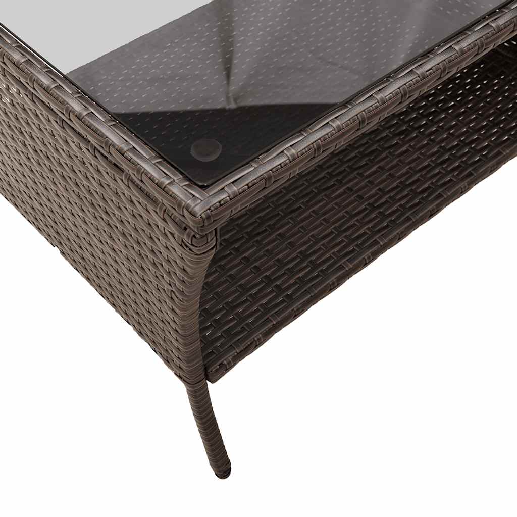 6-delige Loungeset met kussens poly rattan bruin is nu te koop bij PeponiXL, paradijselijk wonen!